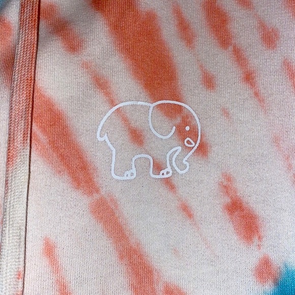 Ivory Ella Women’s Size S Tie-Dye Short Sleeve Oversized Hoodie - New - Picture 4 of 4